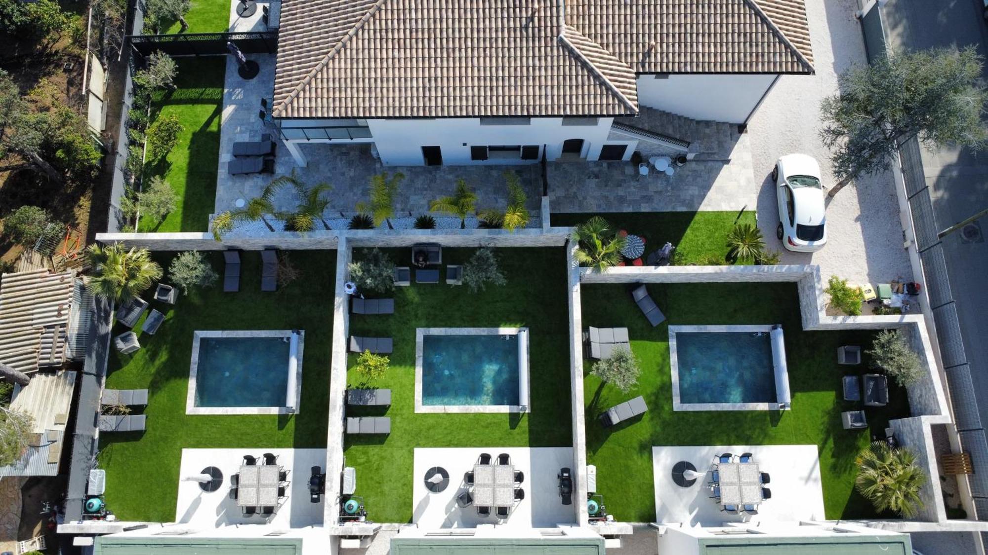 Etoile Du Berger Saint Aygulf 3 Villas Et 4 Appartements Jardin Individuel Et Piscine Chauffee En Saison - La Mer Et Les Plages 450 M Exterior foto